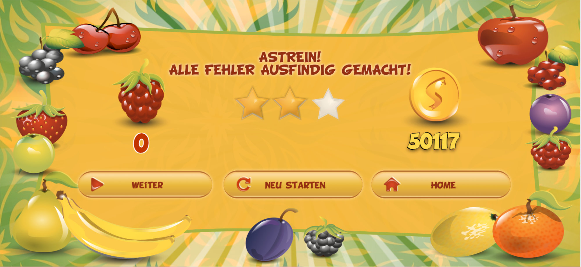 Vitaminschocker Gewonnen